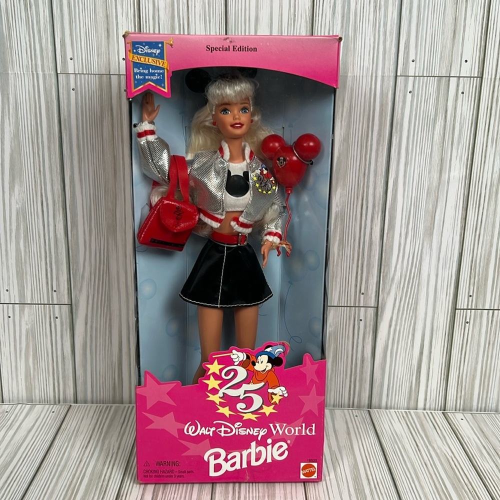 Walt Disney World 25th Anniversary Mickey Mouse Mouseketeer Barbie Doll NRFB New